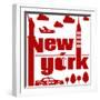 New York Typographical Abstract-jorgenmac-Framed Premium Giclee Print