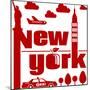 New York Typographical Abstract-jorgenmac-Mounted Premium Giclee Print