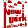 New York Typographical Abstract-jorgenmac-Mounted Premium Giclee Print