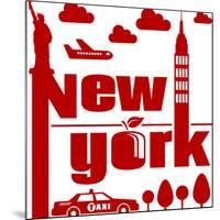 New York Typographical Abstract-jorgenmac-Mounted Art Print