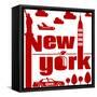 New York Typographical Abstract-jorgenmac-Framed Stretched Canvas