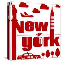 New York Typographical Abstract-jorgenmac-Stretched Canvas