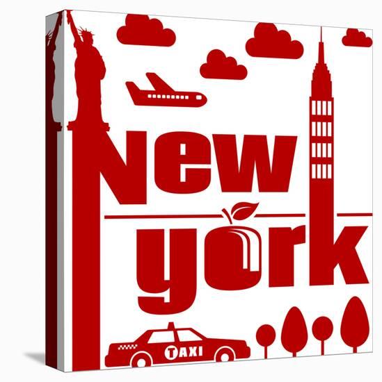 New York Typographical Abstract-jorgenmac-Stretched Canvas