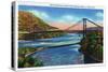 New York - US Route 9W View of Bear Mountain Hudson River Bridge-Lantern Press-Stretched Canvas