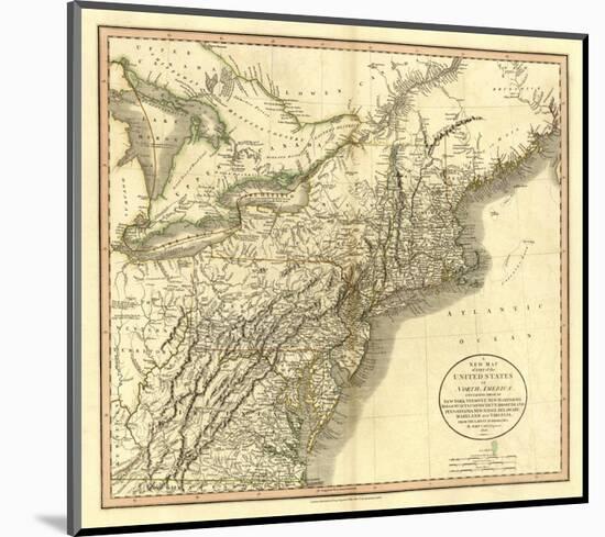 New York, Vermont, New Hampshire, c.1806-John Cary-Mounted Art Print