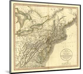 New York, Vermont, New Hampshire, c.1806-John Cary-Mounted Art Print