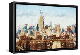 New York View - In the Style of Oil Painting-Philippe Hugonnard-Framed Stretched Canvas