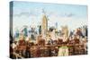 New York View - In the Style of Oil Painting-Philippe Hugonnard-Stretched Canvas