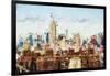 New York View - In the Style of Oil Painting-Philippe Hugonnard-Framed Giclee Print