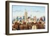 New York View - In the Style of Oil Painting-Philippe Hugonnard-Framed Giclee Print