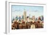 New York View - In the Style of Oil Painting-Philippe Hugonnard-Framed Giclee Print