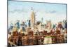 New York View - In the Style of Oil Painting-Philippe Hugonnard-Mounted Giclee Print