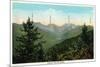 New York - View of Mt. Marcy, Saddleback, Sawtooth, and the Gothic Mts. - Adirondack Mts, NY-Lantern Press-Mounted Art Print