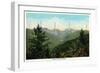 New York - View of Mt. Marcy, Saddleback, Sawtooth, and the Gothic Mts. - Adirondack Mts, NY-Lantern Press-Framed Art Print