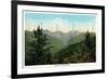 New York - View of Mt. Marcy, Saddleback, Sawtooth, and the Gothic Mts. - Adirondack Mts, NY-Lantern Press-Framed Premium Giclee Print