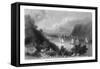 New York, View of the Hudson River in the Highlands near Anthony's Nose Mountain-Lantern Press-Framed Stretched Canvas