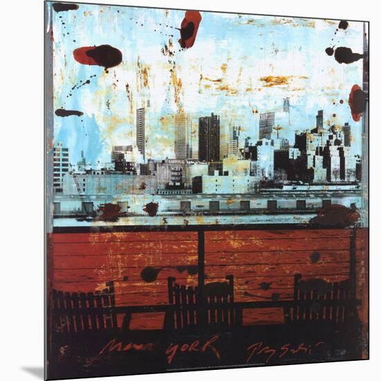 New York, View over Brooklyn-Tony Soulie-Mounted Art Print