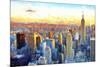 New York View-Philippe Hugonnard-Mounted Giclee Print