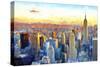 New York View-Philippe Hugonnard-Stretched Canvas