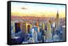 New York View-Philippe Hugonnard-Framed Stretched Canvas