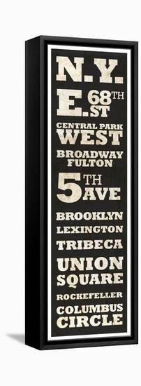 New York Vintage Sign-null-Framed Stretched Canvas