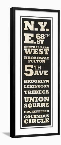 New York Vintage Sign-null-Framed Art Print