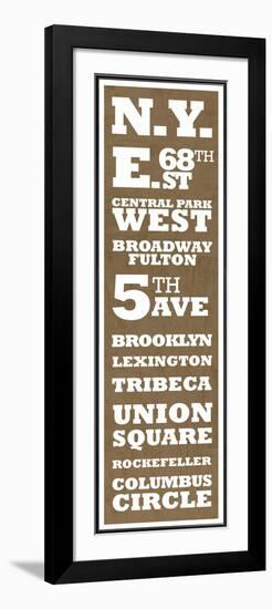 New York Vintage Sign-null-Framed Art Print