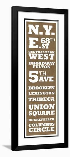 New York Vintage Sign-null-Framed Art Print