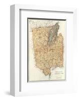 New York: Warren, Saratoga, Washington Counties, c.1895-Joseph Rudolf Bien-Framed Art Print