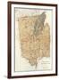 New York: Warren, Saratoga, Washington Counties, c.1895-Joseph Rudolf Bien-Framed Art Print