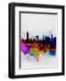 New York Watercolor Skyline 1-NaxArt-Framed Art Print