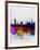 New York Watercolor Skyline 1-NaxArt-Framed Art Print