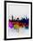 New York Watercolor Skyline 1-NaxArt-Framed Art Print