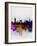 New York Watercolor Skyline 1-NaxArt-Framed Art Print