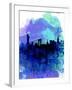 New York Watercolor Skyline 2-NaxArt-Framed Art Print