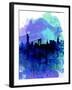 New York Watercolor Skyline 2-NaxArt-Framed Art Print