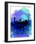 New York Watercolor Skyline 2-NaxArt-Framed Art Print