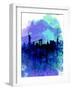 New York Watercolor Skyline 2-NaxArt-Framed Art Print