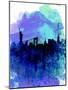 New York Watercolor Skyline 2-NaxArt-Mounted Art Print