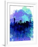 New York Watercolor Skyline 2-NaxArt-Framed Art Print