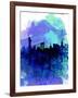 New York Watercolor Skyline 2-NaxArt-Framed Art Print