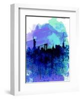 New York Watercolor Skyline 2-NaxArt-Framed Art Print