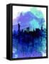 New York Watercolor Skyline 2-NaxArt-Framed Stretched Canvas