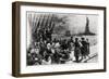 New York, Welcome to the Land of Freedom, an Ocean Steamer Passing the Statue of Liberty-null-Framed Giclee Print