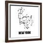 New York White Subway Map-null-Framed Art Print