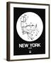 New York White Subway Map-NaxArt-Framed Art Print