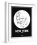 New York White Subway Map-NaxArt-Framed Art Print