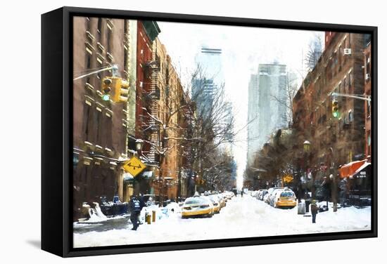 New York Winter Day-Philippe Hugonnard-Framed Stretched Canvas
