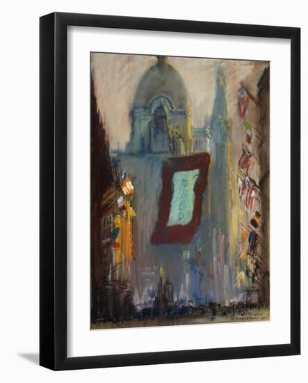 New York with Flags-Arthur Clifton Goodwin-Framed Giclee Print