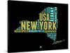 New York Word Cloud 1-NaxArt-Stretched Canvas